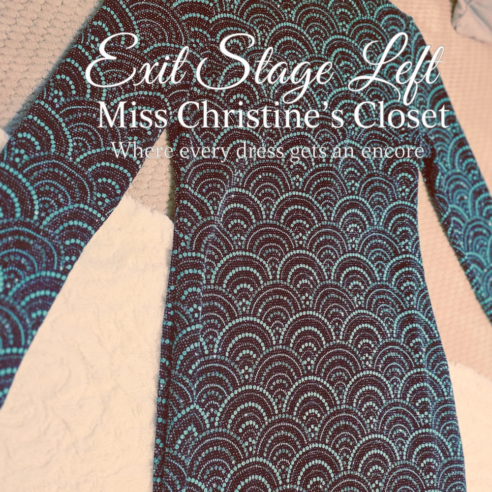 Mandee Elegant Black And Teal Bodycon Dress